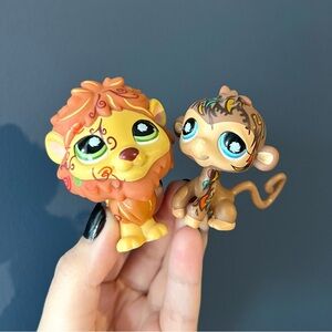 LPS postcard lion #944 & monkey #946